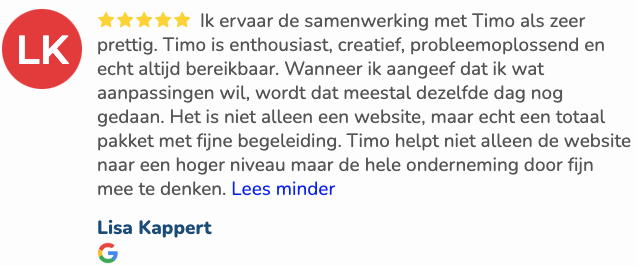Schermafbeelding van de website van Diëtistenpraktijk Stede Broec, deel 1
