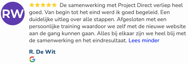 Schermafbeelding van de website van Kapsalon de Plataan