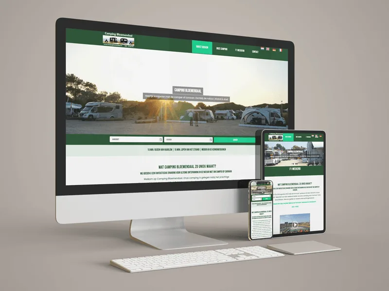 Camping bloemendaal: boekingssite, gemaakt door Project Direct