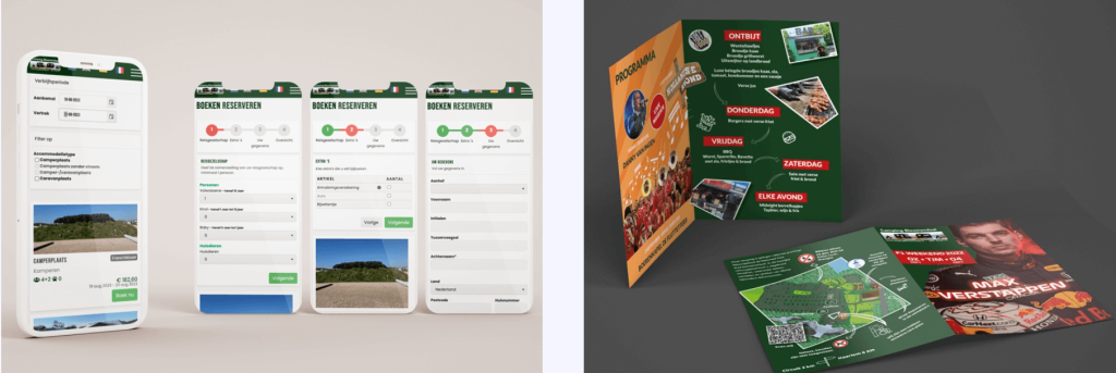 Schermafbeelding van de website van Camping bloemendaal