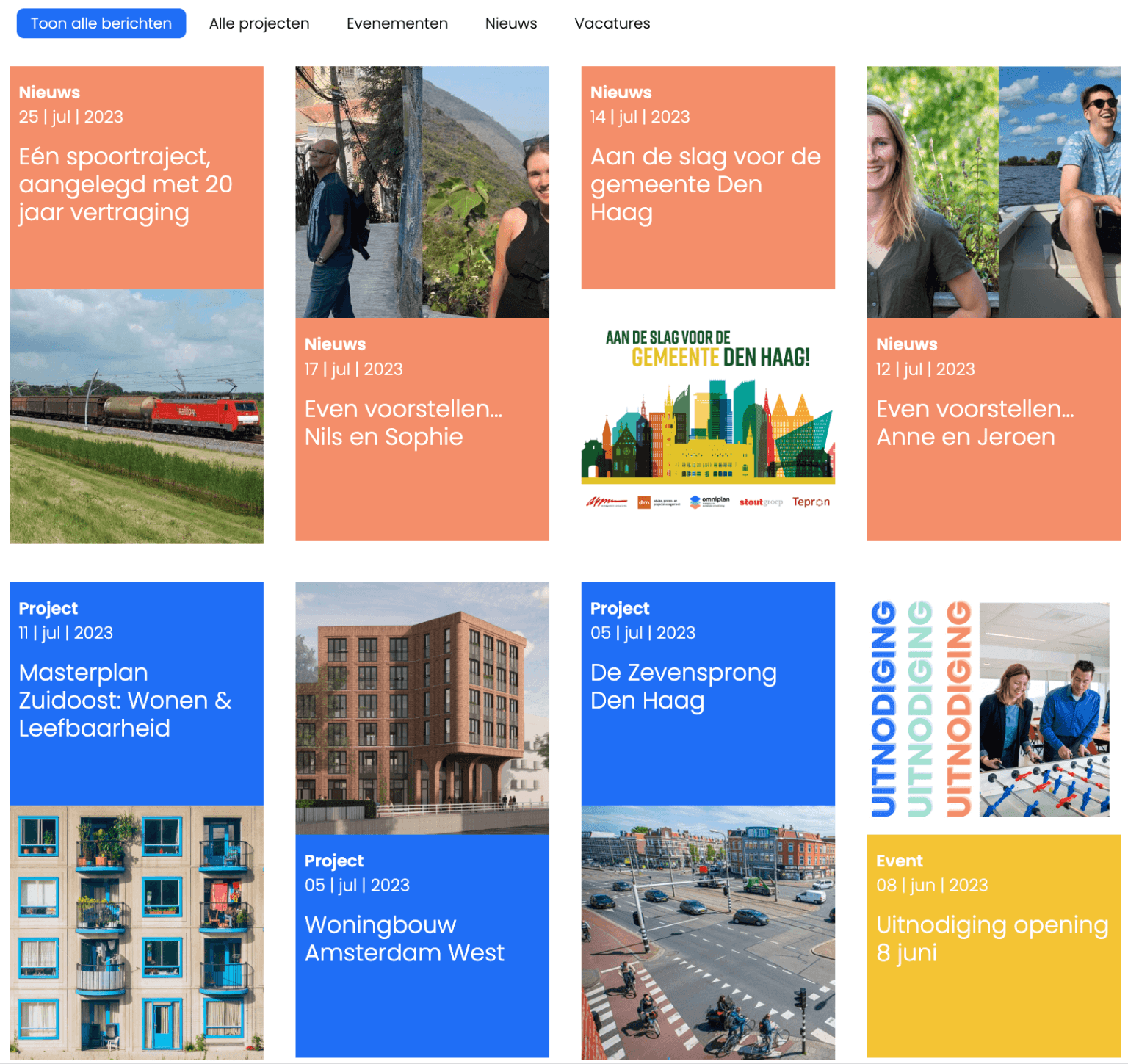 Schermafbeelding van de website van Omniplan, deel 2
