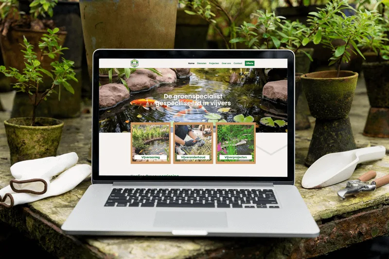 Neefjes Groenvoorziening: website vijvers, gemaakt door Project Direct