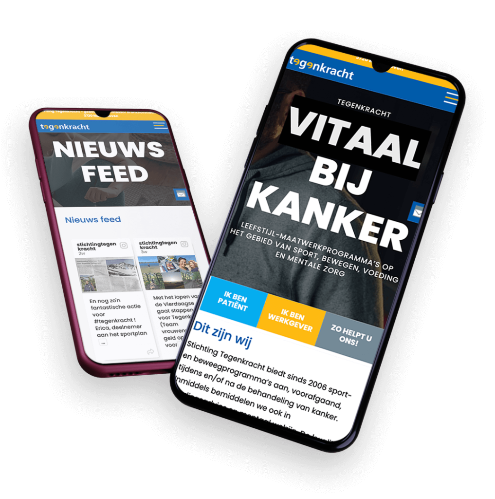 Schermafbeelding van de website van Stichting Tegenkracht, deel 2