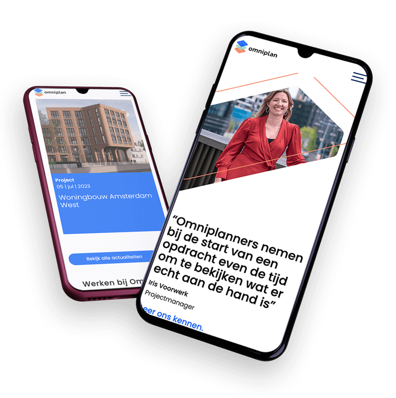 Schermafbeelding van de website van Omniplan, deel 3