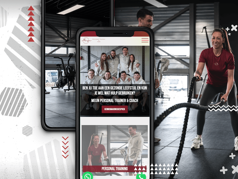 Schermafbeelding van de website van Meijn Personal Trainer & Coach, deel 1