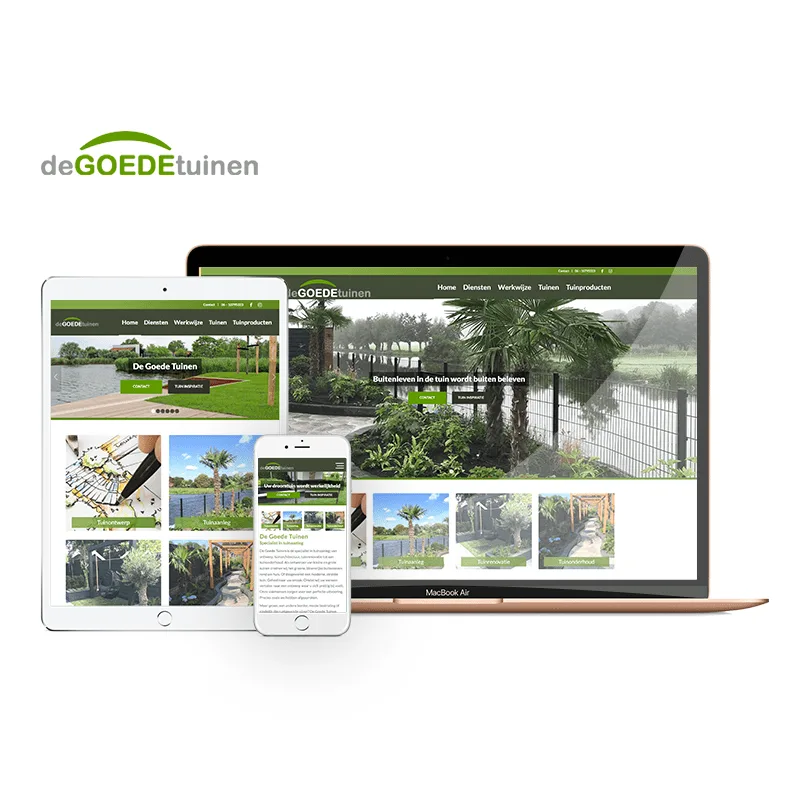 De Goede tuinen: website tuinarchitect, gemaakt door Project Direct