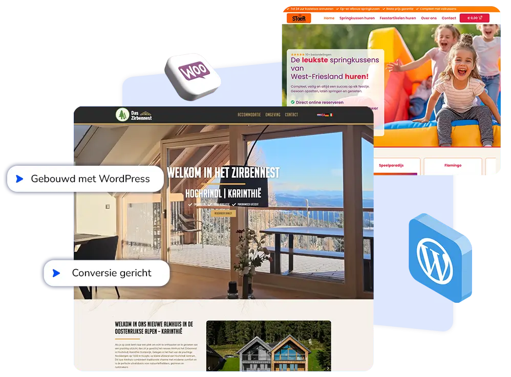 Voorbeelden van conversiegerichte websites, gebouwd met WordPress door Project Direct