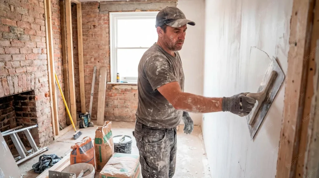 Afbouw en stukadoors: professionele afwerking van een binnenwand