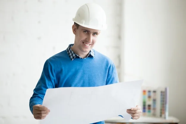 Architecten en ingenieursbureaus – ingenieur met bouwtekening