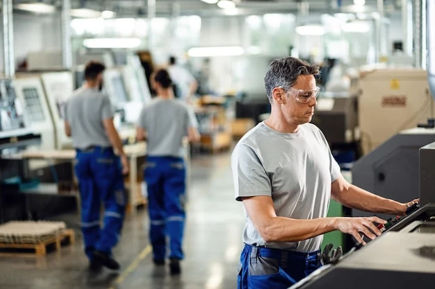 Groothandel en industrie – moderne CNC-productie in een fabriek