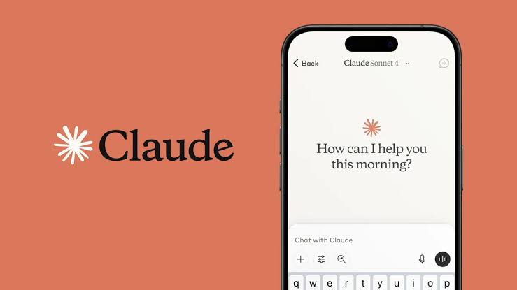 De Claude-app geopend op een telefoon