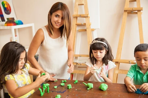 Kinderopvang – creatief werken met klei in een warme groep