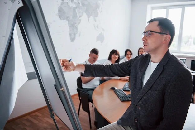Opleiding en training – interactieve les in een moderne ruimte