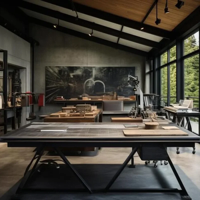 Interieurbouw ontwerpstudio als vierkante uitgelichte afbeelding