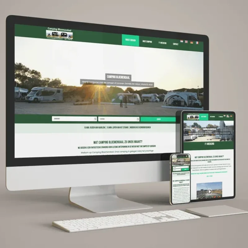 Camping bloemendaal: boekingssite, gemaakt door Project Direct
