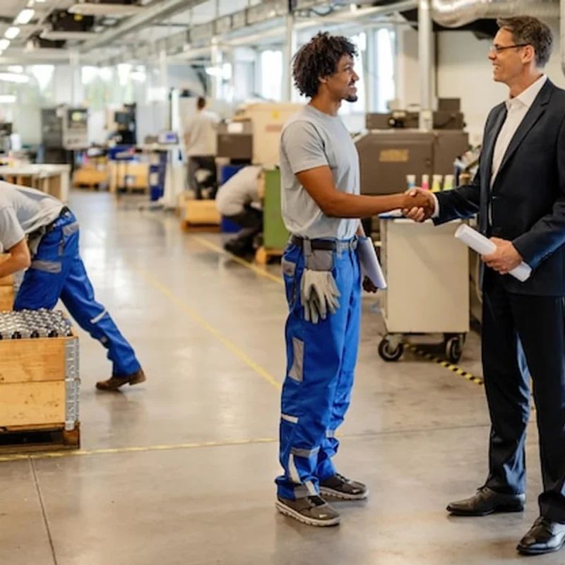 Groothandel en industrie – uitgelichte afbeelding samenwerking op de productievloer