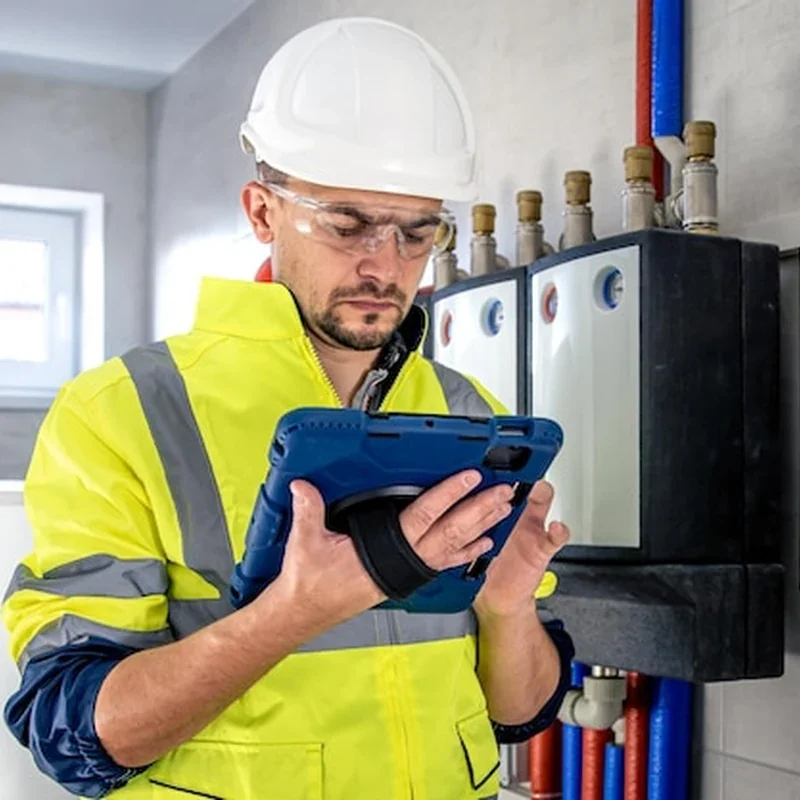 Installatiebedrijven – installateur controleert een technische installatie