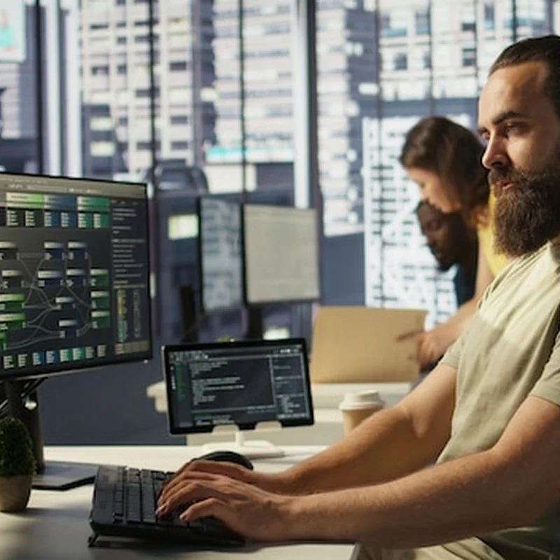 IT- en softwarebedrijven – software engineer werkt aan slimme oplossingen