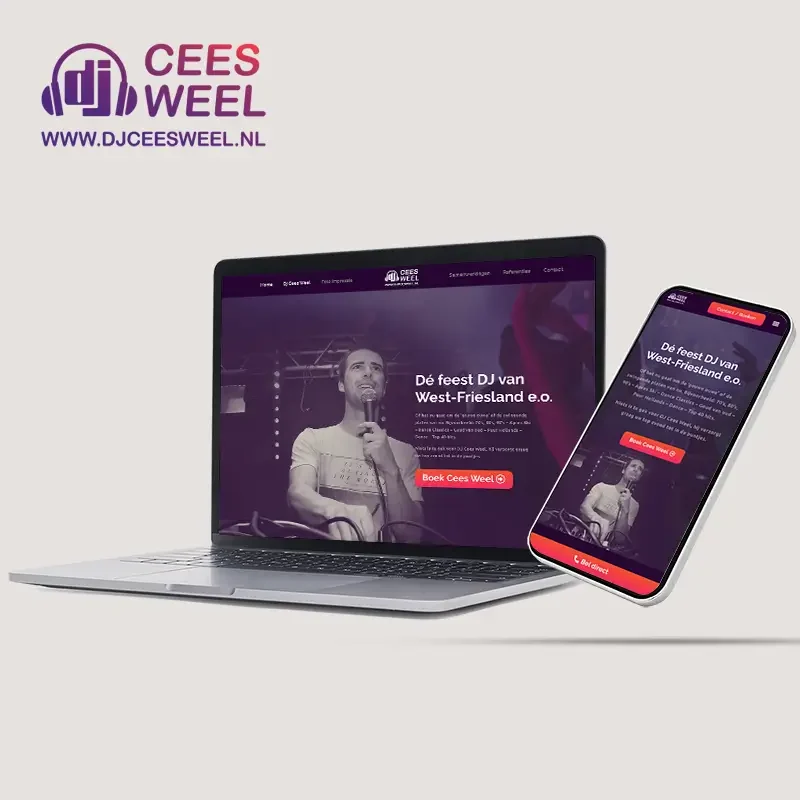 DJ CEES WEEL: website feest-dj, gemaakt door Project Direct