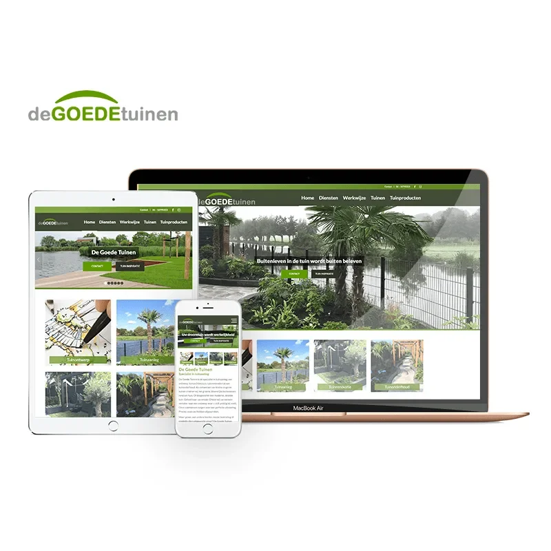 De Goede tuinen: website tuinarchitect, gemaakt door Project Direct