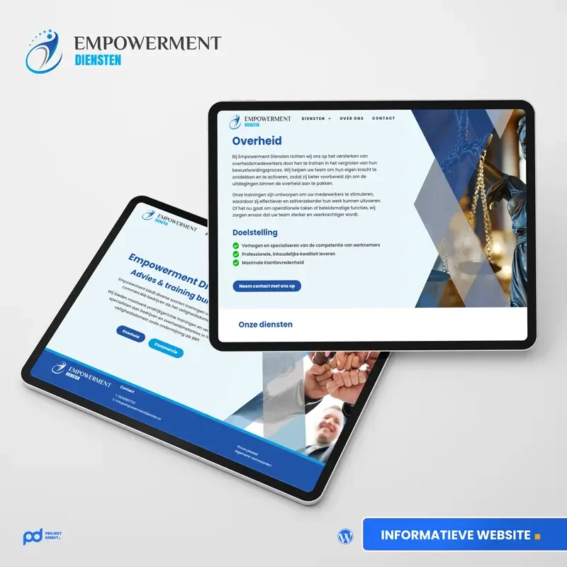 Empowerment Diensten: website laten maken, gemaakt door Project Direct